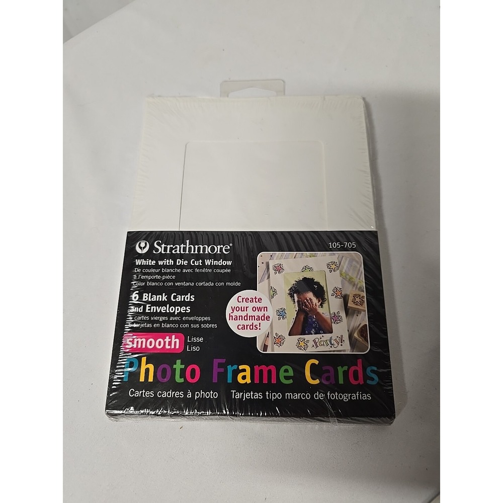 Strathmore White With Die Cut Window Photo Frame Cards New 105-705